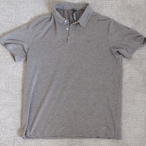 Vuori Strato Tech Polo Huckleberry Heather Size Large